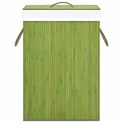 VIDAXL Panier A Linge Bambou Vert 72 L -Paris Prix boutique B2CD 4212