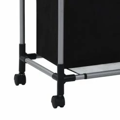 VIDAXL Trieuse A Linge Avec 3 Sacs Noir Acier 10 VIDAXL Trieuse A Linge Avec 3 Sacs Noir Acier -Paris Prix boutique B2CD 4223