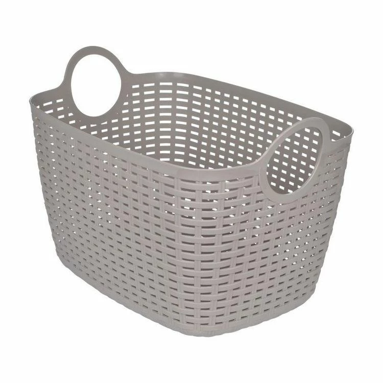 Paris Prix Panier à Linge Arrondi Tressé 30L Taupe 1 Paris Prix Panier à Linge Arrondi Tressé 30L Taupe