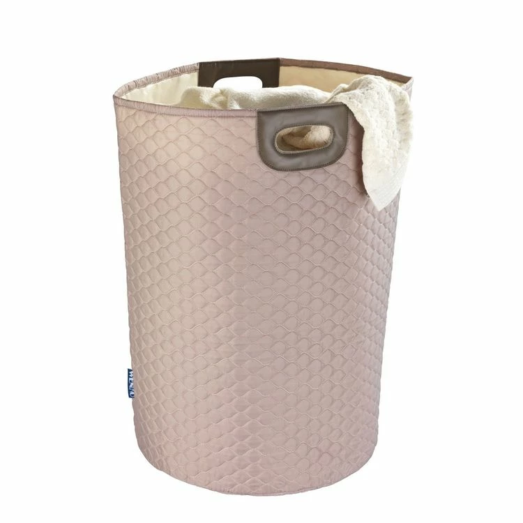 Wenko Panier à Linge Design Scandinave Wabo - Diam. 40 X H. 60 Cm - Taupe 3 Wenko Panier à Linge Design Scandinave Wabo - Diam. 40 X H. 60 Cm - Taupe – Image 3