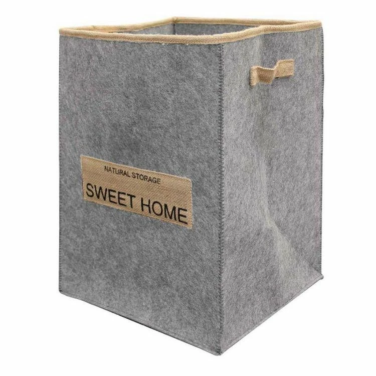 Paris Prix Panier à Linge En Feutrine Sweet Line 45cm Gris 1 Paris Prix Panier à Linge En Feutrine Sweet Line 45cm Gris