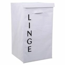 Instant D'O Panier à Linge Ecriture - Blanc