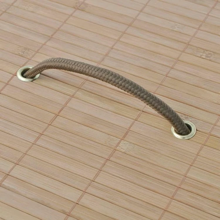 VIDAXL Panier A Linge Rond Bambou Naturel 4 VIDAXL Panier A Linge Rond Bambou Naturel – Image 4