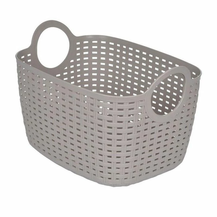 Paris Prix Panier à Linge Arrondi Tressé 12L Taupe 1 Paris Prix Panier à Linge Arrondi Tressé 12L Taupe