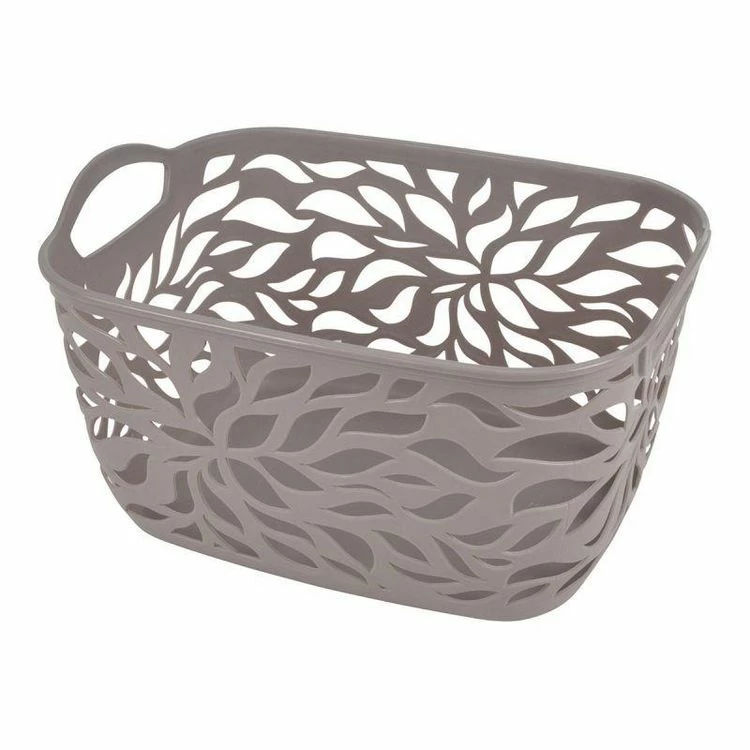 Paris Prix Panière à Linge Motif Végétal 14L Taupe 1 Paris Prix Panière à Linge Motif Végétal 14L Taupe