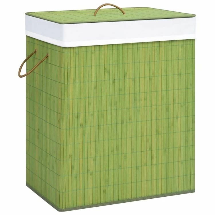 VIDAXL Panier A Linge Bambou Vert 83 L 1 VIDAXL Panier A Linge Bambou Vert 83 L