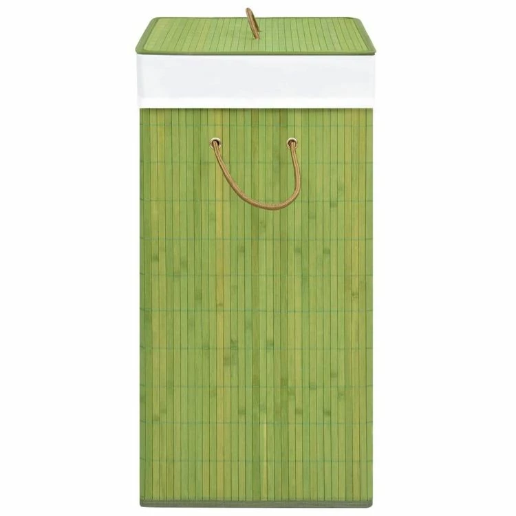 VIDAXL Panier A Linge Bambou Vert 83 L 4 VIDAXL Panier A Linge Bambou Vert 83 L – Image 4