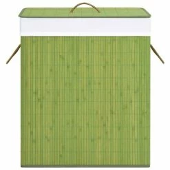 VIDAXL Panier A Linge Bambou Vert 83 L 10 VIDAXL Panier A Linge Bambou Vert 83 L -Paris Prix boutique B2CD 4326