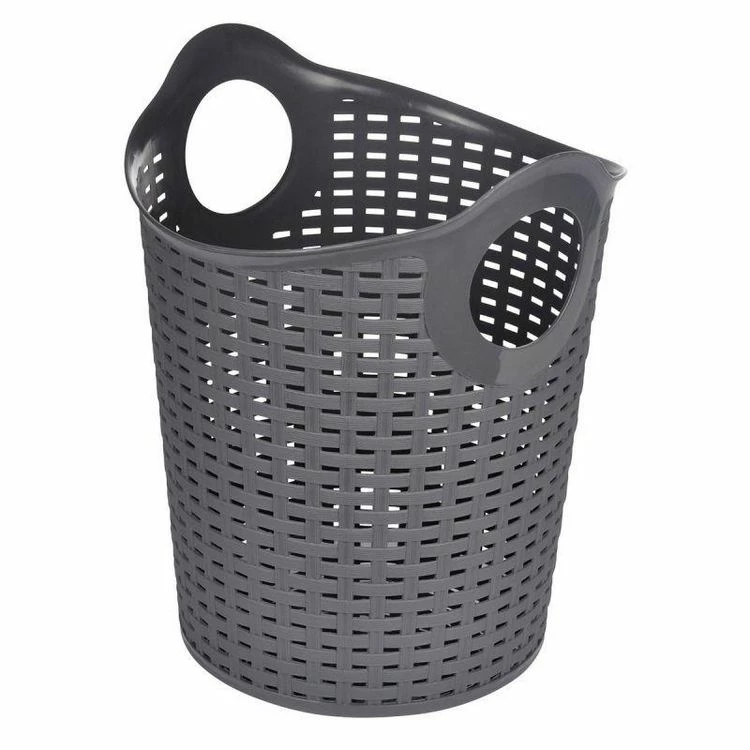 Paris Prix Panier à Linge Rond Tressé 33cm Gris 1 Paris Prix Panier à Linge Rond Tressé 33cm Gris