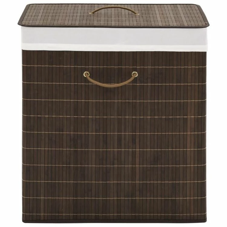 VIDAXL Panier A Linge Rectangulaire Bambou Marron Fonce 1 VIDAXL Panier A Linge Rectangulaire Bambou Marron Fonce