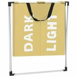 VIDAXL Trieuse A Linge A 2 Sections Creme -Paris Prix boutique B2CD 4374