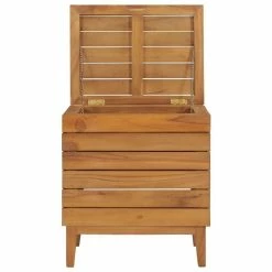 VIDAXL Panier A Linge 40x30x45 Cm Bois De Teck Massif 9 VIDAXL Panier A Linge 40x30x45 Cm Bois De Teck Massif -Paris Prix boutique B2CD 4385