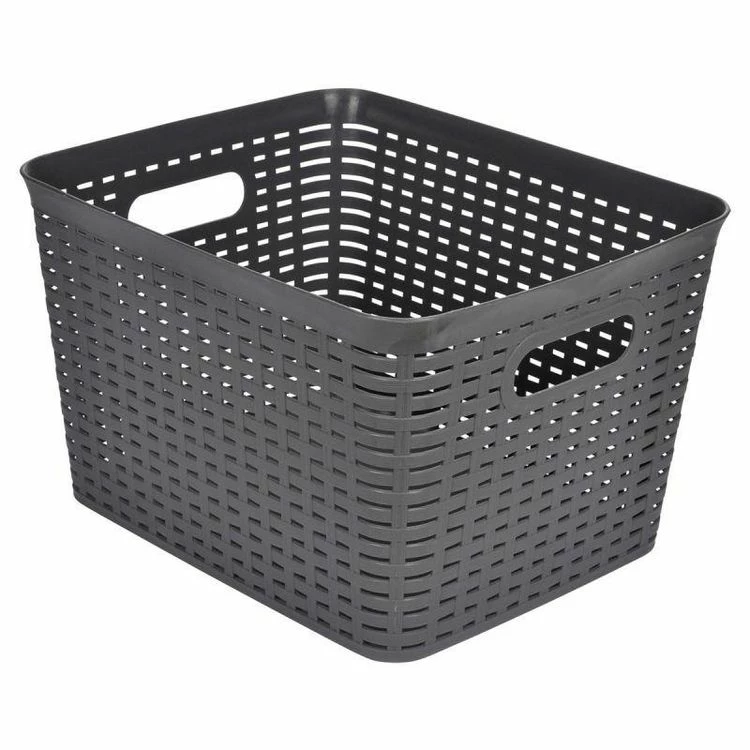 Paris Prix Panière à Linge Effet Tressé 13L Gris 1 Paris Prix Panière à Linge Effet Tressé 13L Gris