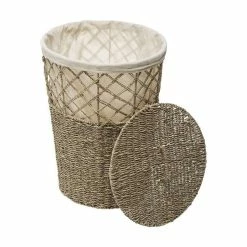 ATMOSPHERA Panier à Linge 41L Rond Seagrass -Paris Prix boutique B2CD 4408