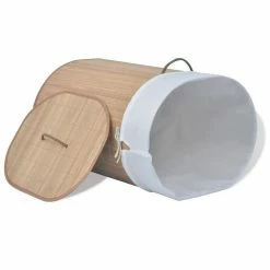 VIDAXL Panier A Linge Ovale Bambou Naturel -Paris Prix boutique B2CD 4411