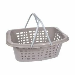 Paris Prix Panier à Linge Double Anses 26L Taupe