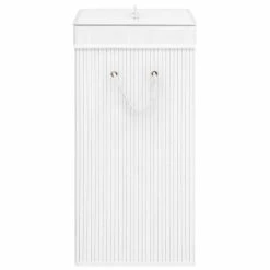 VIDAXL Panier A Linge Bambou Blanc 72 L -Paris Prix boutique B2CD 4451