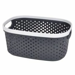 Paris Prix Panière à Linge Ajourée 15L Anthracite