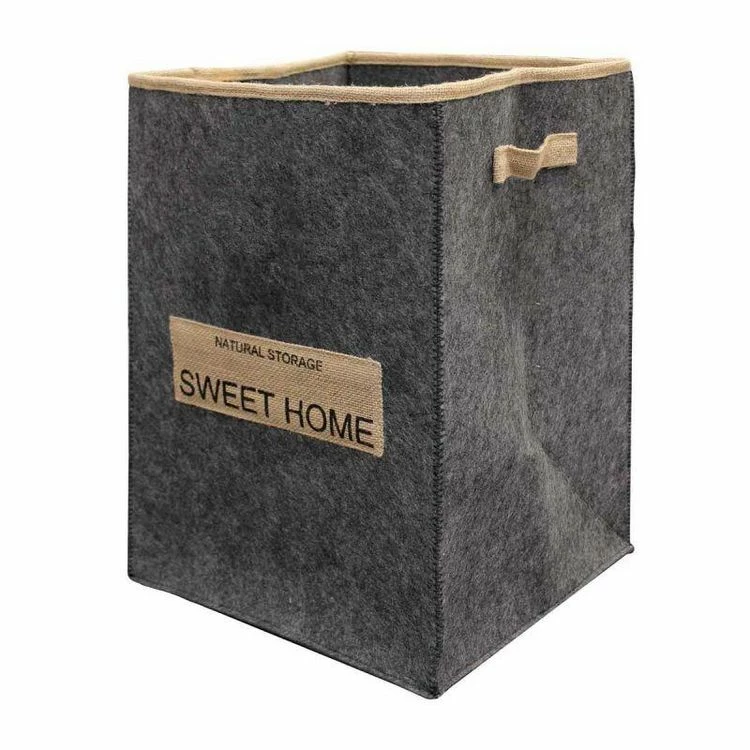 Paris Prix Panier à Linge En Feutrine Sweet Line 45cm Noir 1 Paris Prix Panier à Linge En Feutrine Sweet Line 45cm Noir