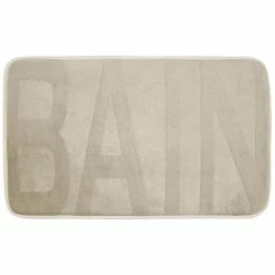 Paris Prix Tapis De Bain Microfibre Relief 45x75cm Taupe