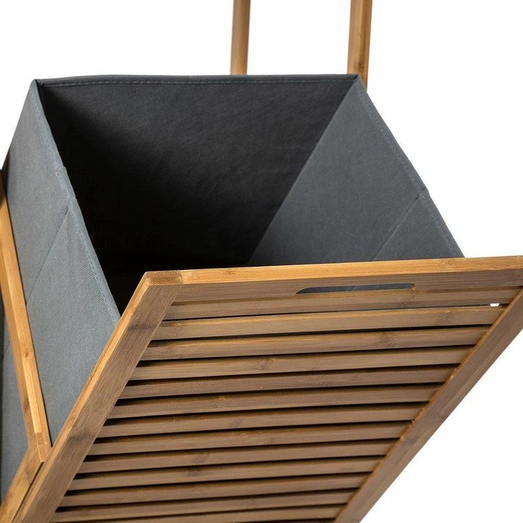 ATMOSPHERA Étagère Avec Panier à Linge Mix Bambou 2 ATMOSPHERA Étagère Avec Panier à Linge Mix Bambou – Image 2