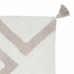 GUY LEVASSEUR Tapis De Bain En Coton Fantaisie écru à Pompons 60x120cm 6 GUY LEVASSEUR Tapis De Bain En Coton Fantaisie écru à Pompons 60x120cm -Paris Prix boutique B2CD 4539