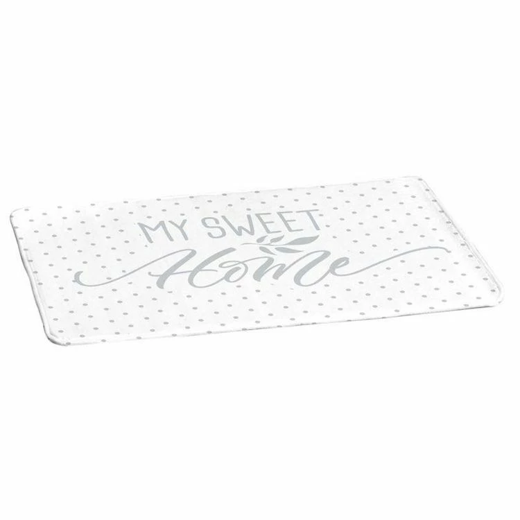 Paris Prix Tapis De Bain Microfibre Home Grey 45x75cm Blanc 1 Paris Prix Tapis De Bain Microfibre Home Grey 45x75cm Blanc