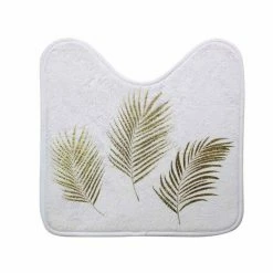 Paris Prix Tapis Contour WC Imprimé Orbella 45x45cm Blanc
