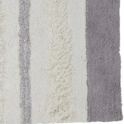 GUY LEVASSEUR Tapis De Bain En Coton Fantaisie Blanc Et Gris 60x120cm 6 GUY LEVASSEUR Tapis De Bain En Coton Fantaisie Blanc Et Gris 60x120cm -Paris Prix boutique B2CD 4564