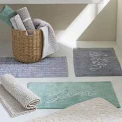 GUY LEVASSEUR Tapis De Bain En Coton Fantaisie Vert 50x80cm -Paris Prix boutique B2CD 4582