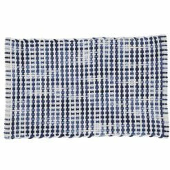 GUY LEVASSEUR Tapis De Bain En Polycoton Fantaisie Bleu 50x80cm