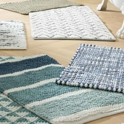 GUY LEVASSEUR Tapis De Bain En Polycoton Fantaisie Bleu 50x80cm 7 GUY LEVASSEUR Tapis De Bain En Polycoton Fantaisie Bleu 50x80cm -Paris Prix boutique B2CD 4605