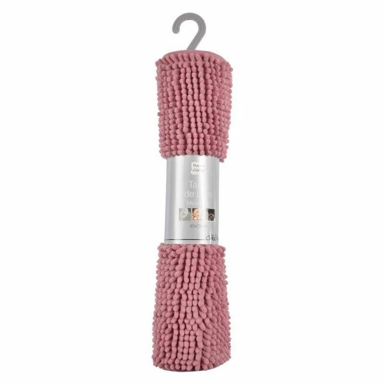 Paris Prix Tapis De Bain Microfibre Sweety 45x75cm Rose 2 Paris Prix Tapis De Bain Microfibre Sweety 45x75cm Rose – Image 2