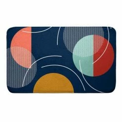 Paris Prix Tapis De Bain Imprimé Color Pop 45x75cm Bleu