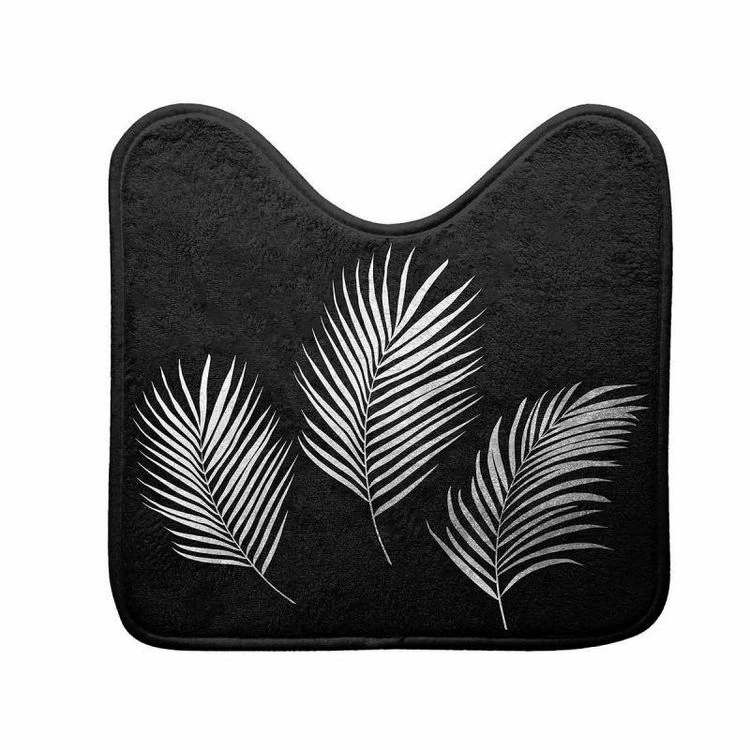 Paris Prix Tapis Contour WC Imprimé Orbella 45x45cm Noir & Argent 1 Paris Prix Tapis Contour WC Imprimé Orbella 45x45cm Noir & Argent