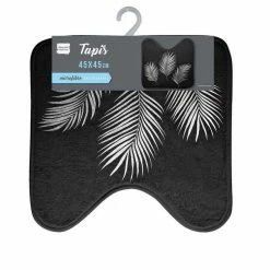 Paris Prix Tapis Contour WC Imprimé Orbella 45x45cm Noir & Argent 5 Paris Prix Tapis Contour WC Imprimé Orbella 45x45cm Noir & Argent -Paris Prix boutique B2CD 4620