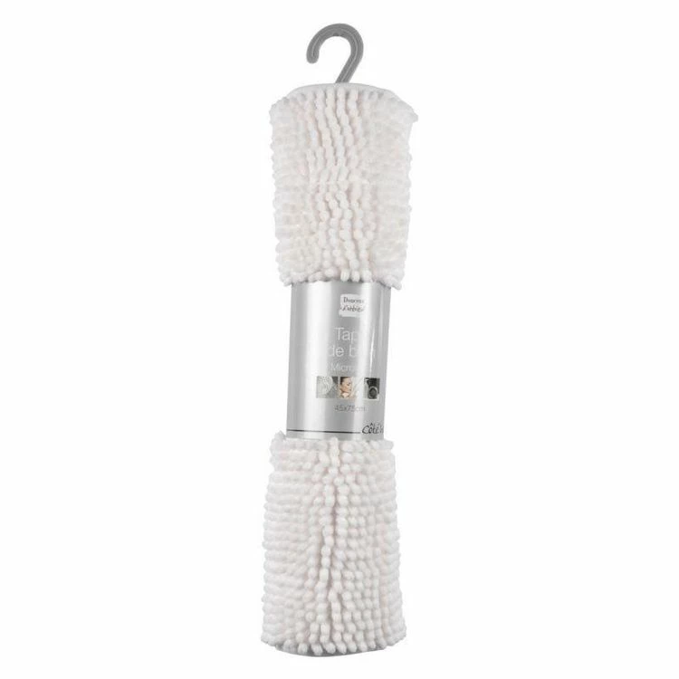 Paris Prix Tapis De Bain Microfibre Sweety 45x75cm Blanc 2 Paris Prix Tapis De Bain Microfibre Sweety 45x75cm Blanc – Image 2