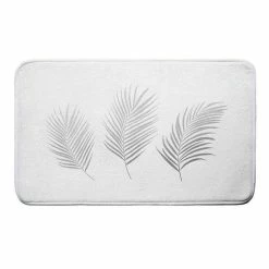 Paris Prix Tapis De Bain Imprimé Orbella 45x75cm Blanc & Argent