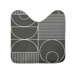 Paris Prix Tapis WC Imprimé Metrix 45x45cm Gris