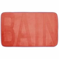 Paris Prix Tapis De Bain Microfibre Relief 45x75cm Terracotta