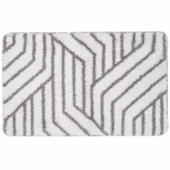 GUY LEVASSEUR Tapis De Bain En Polyester Fantaisie Blanc 50x80cm