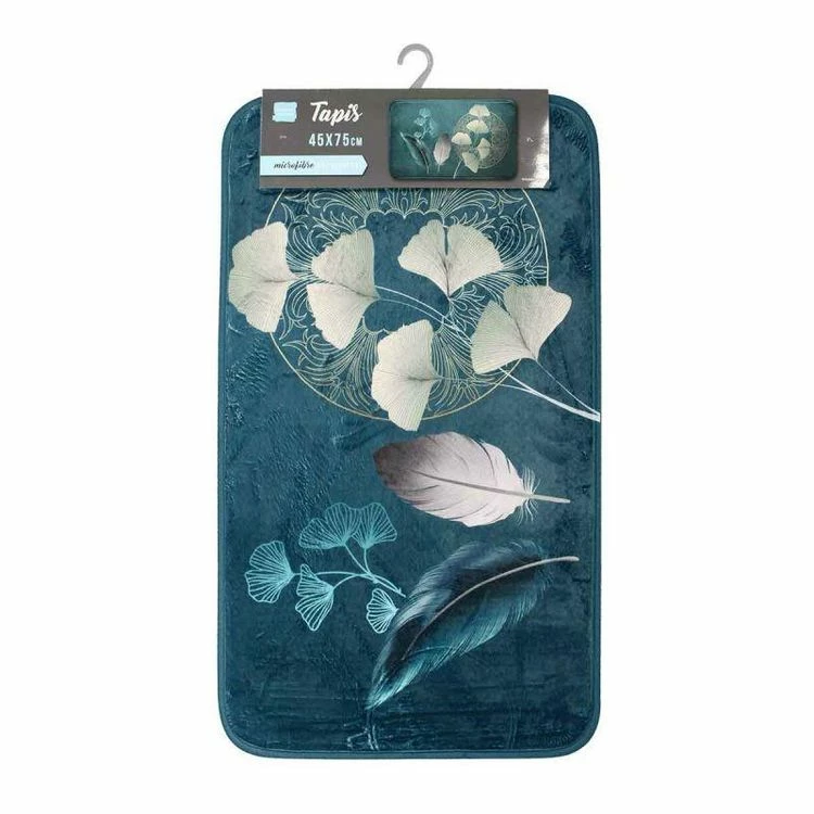 Paris Prix Tapis De Bain Microfibre Ginkoblue 45x75cm Vert 2 Paris Prix Tapis De Bain Microfibre Ginkoblue 45x75cm Vert – Image 2
