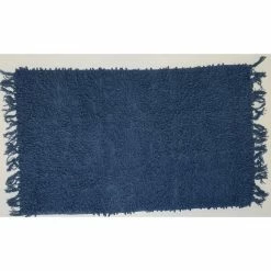 GUY LEVASSEUR Tapis De Bain En Coton Uni Ă Franges 50x70cm