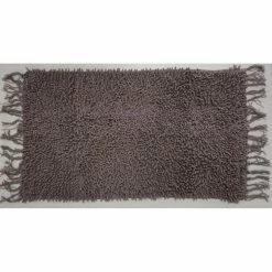GUY LEVASSEUR Tapis De Bain En Coton Uni à Franges 50x70cm -Paris Prix boutique B2CD 4758