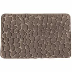 Paris Prix boutique 9 GUY LEVASSEUR Tapis De Bain Mousse à Mémoire De Forme Taupe 60x100cm