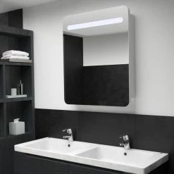 VIDAXL Armoire De Salle De Bain A Miroir LED 68x9x80 Cm