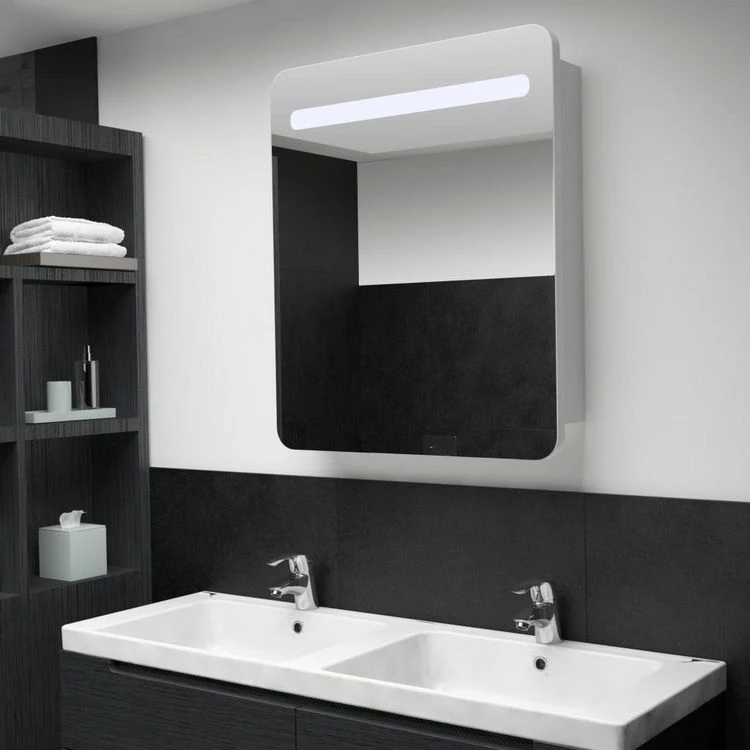 VIDAXL Armoire De Salle De Bain A Miroir LED 68x9x80 Cm 1 VIDAXL Armoire De Salle De Bain A Miroir LED 68x9x80 Cm