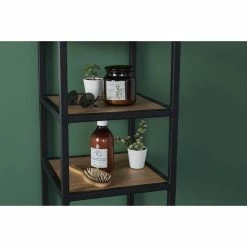 HELLIN Colonne De Salle De Bain En Chêne 3 Tablettes Et 2 Tiroirs - BRIGHTON 10 HELLIN Colonne De Salle De Bain En Chêne 3 Tablettes Et 2 Tiroirs - BRIGHTON -Paris Prix boutique B2CD 490