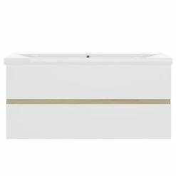 VIDAXL Armoire D'evier Et Lavabo Integre Blanc/chene Sonoma Agglomere 11 VIDAXL Armoire D'evier Et Lavabo Integre Blanc/chene Sonoma Agglomere -Paris Prix boutique B2CD 497