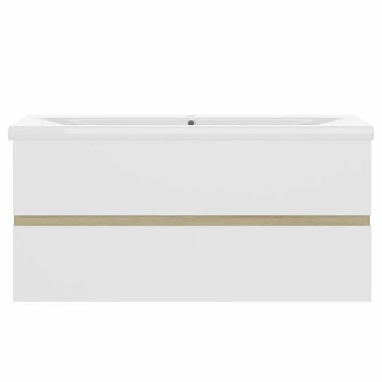 VIDAXL Armoire D'evier Et Lavabo Integre Blanc/chene Sonoma Agglomere 6 VIDAXL Armoire D'evier Et Lavabo Integre Blanc/chene Sonoma Agglomere – Image 6